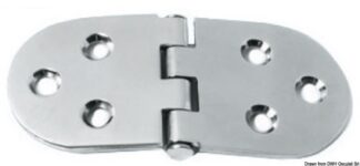 Cerniera inox 130x60 mm - 38.455.02 Osculati Molle a gas, ferramenta inox