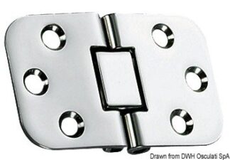 Cerniera a filo 68x42 mm - 38.460.79 Osculati Molle a gas, ferramenta inox