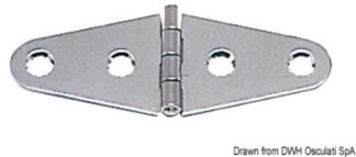 Cerniere inox 101x38 mm - 38.467.89 Osculati Molle a gas, ferramenta inox
