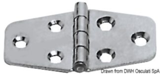 Cerniera inox 70x38 mm - 38.491.00 Osculati Molle a gas, ferramenta inox