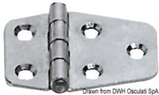 Cerniera inox 51x27 mm - 38.491.30 Osculati Molle a gas, ferramenta inox