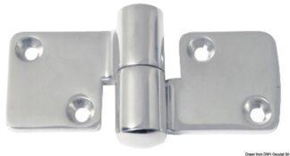 Cerniera inox sfilabile sinistra 100x50 mm - 38.512.01 Osculati Molle a gas, ferramenta inox
