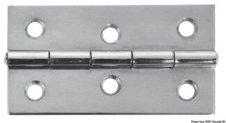 Cerniera inox mm 75x40 - 38.822.03 Osculati Molle a gas, ferramenta inox