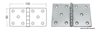 Cerniera inox 130x90 mm - 38.822.06 Osculati Molle a gas, ferramenta inox