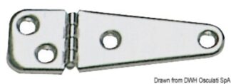 Cerniera inox stampata 103x32 - 38.823.11 Osculati Molle a gas, ferramenta inox
