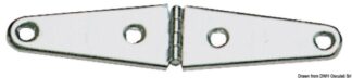 Cerniera inox stampata 145x32 - 38.823.12 Osculati Molle a gas, ferramenta inox
