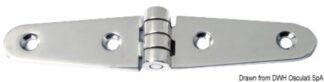 Cerniera inox ala lunga 150mm - 38.830.15 Osculati Molle a gas, ferramenta inox