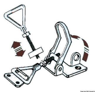 Chiusura a leva inox 100/125 - 38.904.12 Osculati Molle a gas, ferramenta inox