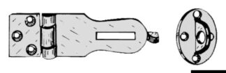 Cerniera a ribalta o.c.95x25 - 38.980.01 Osculati Molle a gas, ferramenta inox