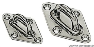 Basetta inox 50x80 mm - 39.132.08 Osculati Anelli e golfari