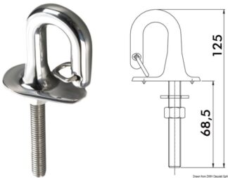 Gancio sci inox - 39.147.00 Osculati Anelli e golfari