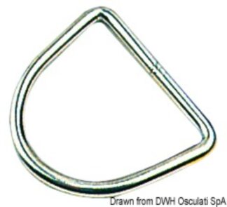 Mezzo anello inox 8x50 mm - 39.599.80 Osculati Anelli e golfari