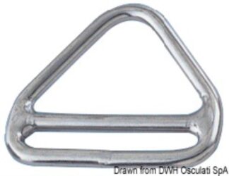 Triangolo barra inox 8x50 mm - 39.601.03 Osculati Anelli e golfari
