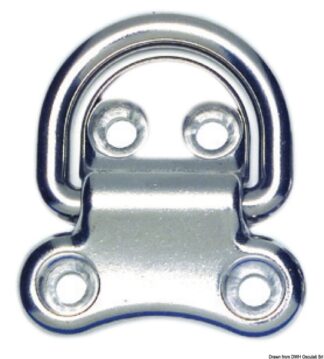 Base con anello mm 76x76 - 39.866.88 Osculati Anelli e golfari