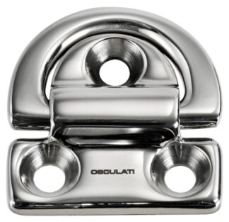 Pad eye 75x77 mm anello 10 mm carico di rottura 7000 kg - 39.870.03 Osculati Anelli e golfari