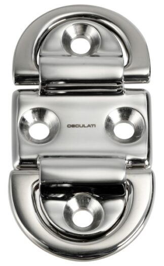 Pad eye 75x126 mm doppio anello 10 mm BL 12000 kg - 39.871.03 Osculati Anelli e golfari