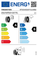 Pneumatici Auto Estivi VREDESTEIN ULTRAC 255/45 R20 105Y XL - immagine 3