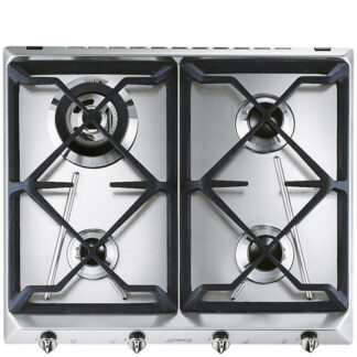 Smeg SRV564GH3 piano cottura Acciaio inox Da incasso 60 cm Gas 4 Fornello(i) Made in Italy