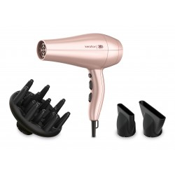 GA.MA Phon Keration Diva 3D: preserva la cherativa naturale dei capelli, tecnologia agli ioni, anti crespo, 2300W, motore AC a lunga durata, Sei combinazioni di temperatura e velocità, colpo d'aria fredda incluse 2 bocchette e 1 diffusore