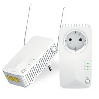 POWERLWF600DUOEUV2 POWERLINE KIT 600 WIFI4/300 PASSTHROUGH 2LAN 2 UNITS xxstrong MODEM/ROUTER NETWORKING