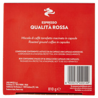 Lavazza A Modo Mio Qualità Rossa, 108 Capsule