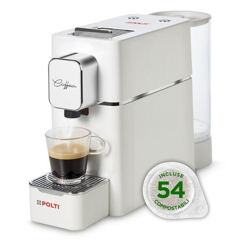 Polti Coffea S15W, macchina da caffè a cialde E.S.E. da 44 m, incluse 54 cialde di SOLO Caffè monorigine, il caffè di