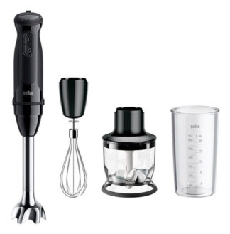 Braun MultiQuick 5 - Minipimer, Frullatore a immersione, con Tritatutto, 1000W, Nero (MQ.50202M)