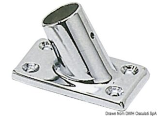 Supporto pulpito 60° 22 mm - 41.011.00 Osculati Pulpiti, portacanne, candelieri