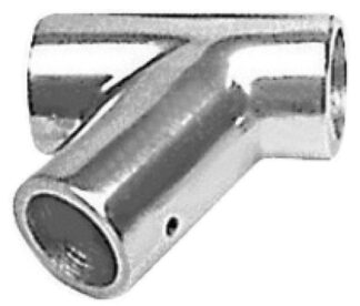 Raccordo lega leggera T 60° 30 mm - 41.030.00 Osculati Pulpiti, portacanne, candelieri