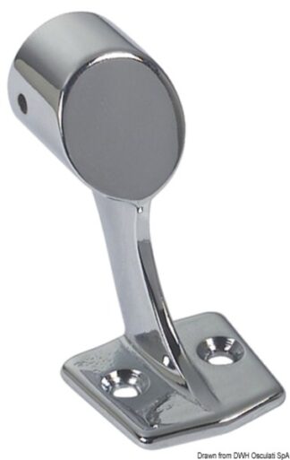 Supporto corrimano terminale 22 mm - 41.040.00 Osculati Pulpiti, portacanne, candelieri
