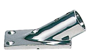 Base inox inclinata 30° 22 mm - 41.113.00 Osculati Pulpiti, portacanne, candelieri