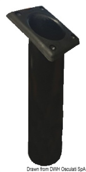 Portacanne polipr. quadrato UV stab. nero 240 mm - 41.164.03 Osculati Pulpiti, portacanne, candelieri