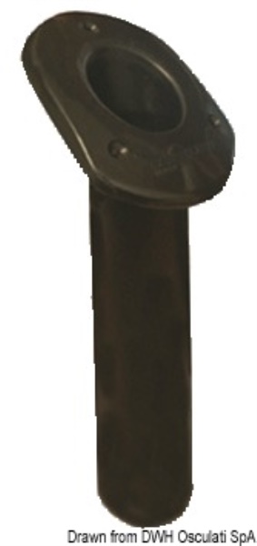 Portacanne polipr. ovale UV stab. nero 240 mm - 41.164.05 Osculati Pulpiti, portacanne, candelieri