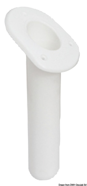 Portacanne polipr. ovale UV stab. bianco 240 mm - 41.164.06 Osculati Pulpiti, portacanne, candelieri