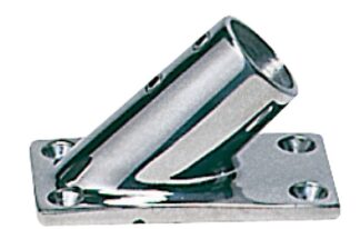 Base rettangolare inox 45° 22 mm - 41.165.00 Osculati Pulpiti, portacanne, candelieri