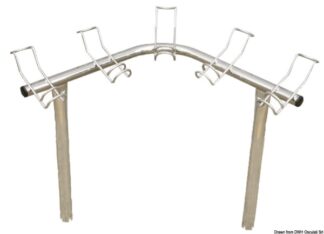 Reggicanne inox 5 posti - 41.167.73 Osculati Pulpiti, portacanne, candelieri