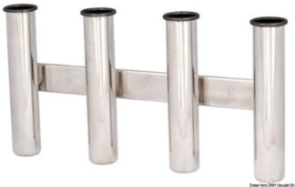 Reggicanne inox a parete 4 posti - 41.167.81 Osculati Pulpiti, portacanne, candelieri