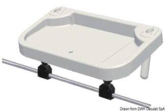 Vassoio per tubi pulpito Ø25 mm 850x460 mm - 41.168.19 Osculati Pulpiti, portacanne, candelieri