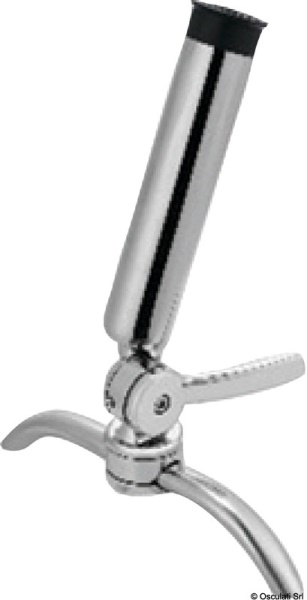 Portacanne orientabile in acciaio inox 316 per fissaggio su tubi - 41.168.51 Osculati Pulpiti, portacanne, candelieri