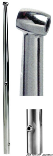 Candeliere inox 740 mm - 41.177.02 Osculati Pulpiti, portacanne, candelieri