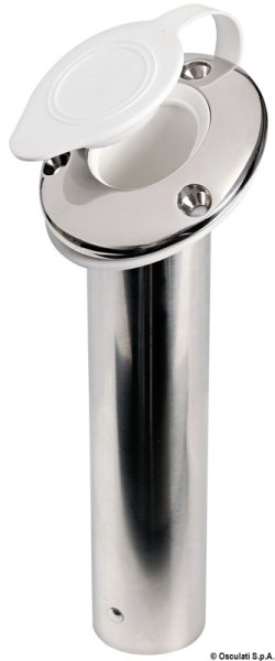 Portacanne inox 60° tappo bianco - 41.211.56 Osculati Pulpiti, portacanne, candelieri