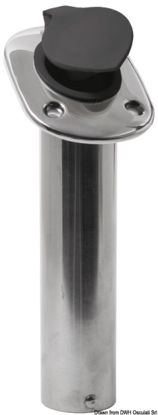 Portacanne incasso inox 42 mm 60° - 41.211.70 Osculati Pulpiti, portacanne, candelieri