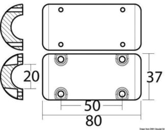 Anodo ric. all. rif.orig. 140629 - 43.070.25 Osculati Anodi, soffietti motore