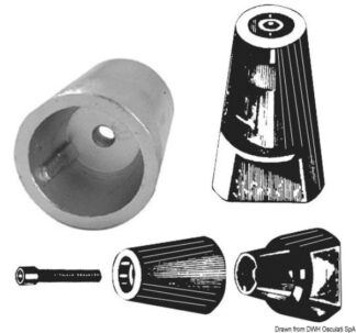 Ogive complete mm 45 - 43.122.45 Osculati Anodi, soffietti motore