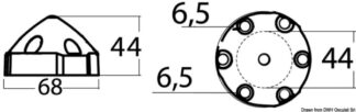 Anodo compatibile con eliche Max-Prop 28/35 mm - 43.224.61 Osculati Anodi, soffietti motore