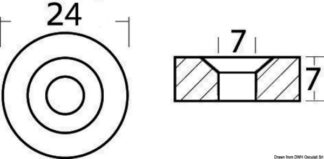 Anodo magnesio Mercury a rondella - 43.239.15 Osculati Anodi, soffietti motore