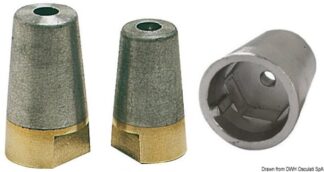 Solo anodo per assi 55 mm Alluminio - 43.265.66 Osculati Anodi, soffietti motore