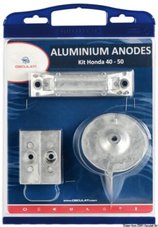 Kit anodi fuoribordo alluminio Honda 40/50 Hp - 43.291.66 Osculati Anodi, soffietti motore
