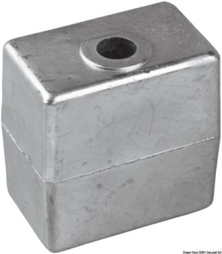 Anodo piede 50/200 HP zinco diam. foro 3/8"x16 - 43.317.10 Osculati Anodi, soffietti motore