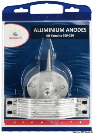 Kit Yamaha 200/250 magnesio - 43.352.02 Osculati Anodi, soffietti motore